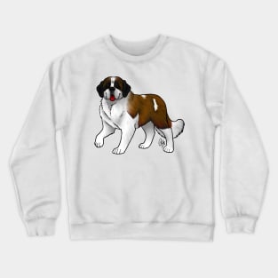 Dog - Saint Bernard - Black White and Tan Crewneck Sweatshirt